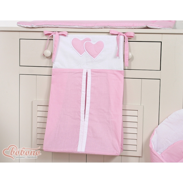 Organizer Pannolini per Lettino Rosa Cuori