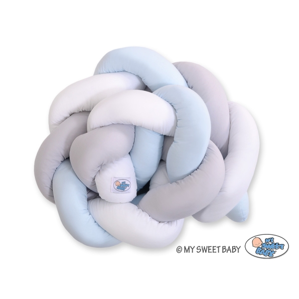 Paracolpi Intrecciato 180cm Blu Bianca Grigio