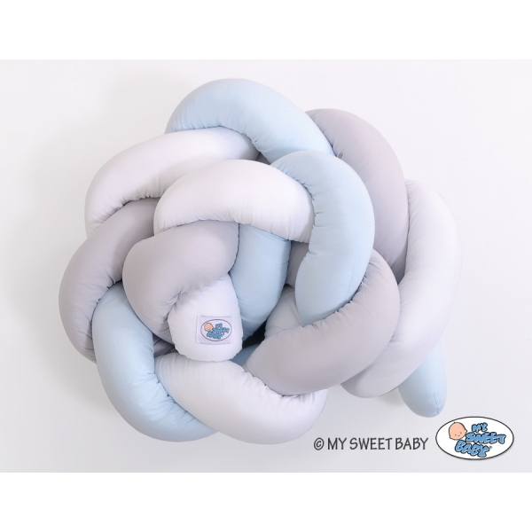Paracolpi Intrecciato 180cm Blu Bianca Grigio