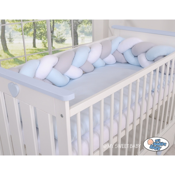 Paracolpi Intrecciato 180cm Blu Bianca Grigio