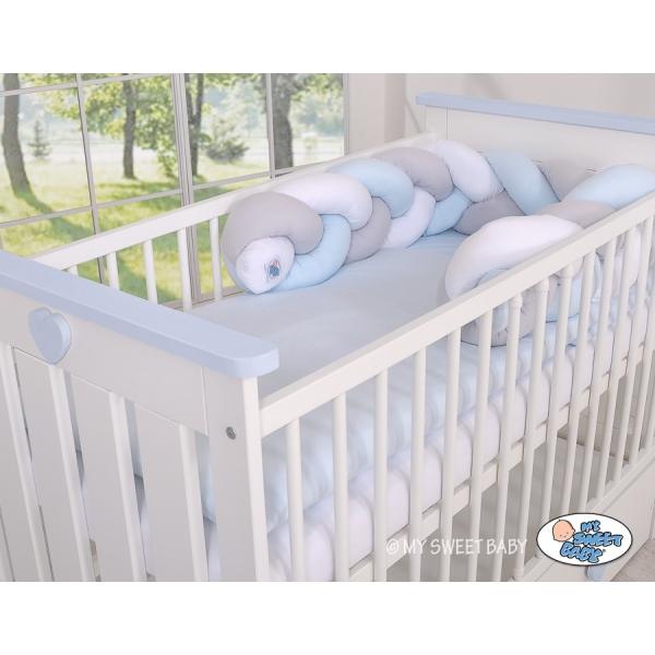 Paracolpi Intrecciato 180cm Blu Bianca Grigio