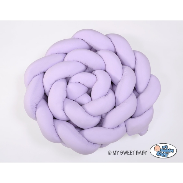 Paracolpi Intrecciato 4 Lati Lettino 60x120cm Lilla