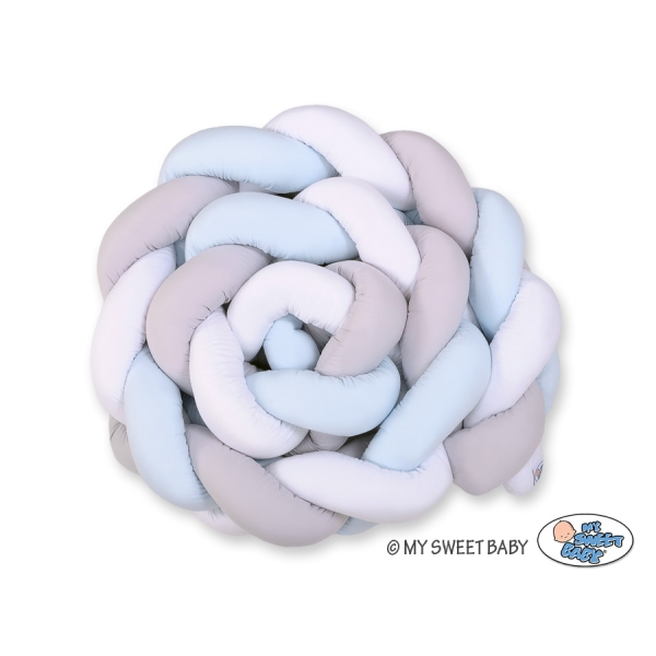 Paracolpi Intrecciato Extra Spesso 3.6 Metri Bianca Grigio Blu