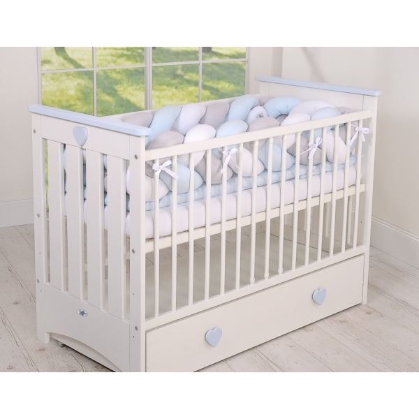 Paracolpi Intrecciato Extra Spesso 3.6 Metri Bianca Grigio Blu