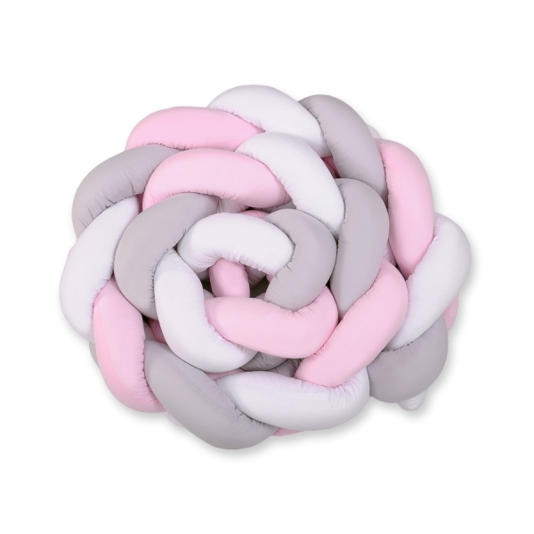 Paracolpi Intrecciato Extra Spesso 3.6 Metri Rosa Bianca Grigio