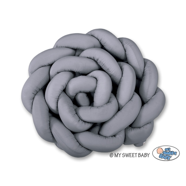 Paracolpi Treccia Lettino Extra Alto Grigio Antracite
