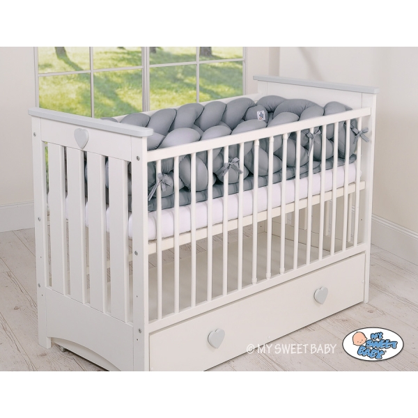 Paracolpi Treccia Lettino Extra Alto Grigio Antracite