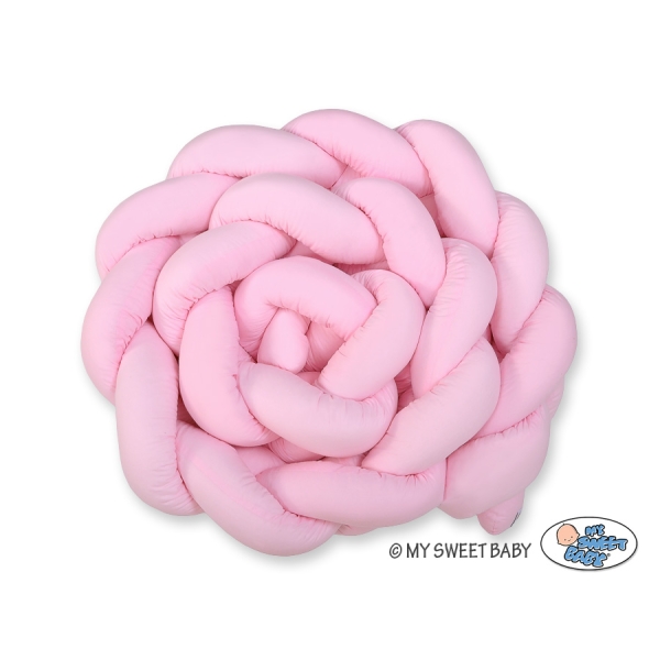 Paracolpi Treccia Lettino Extra Alto Rosa Rosa per Ragazze