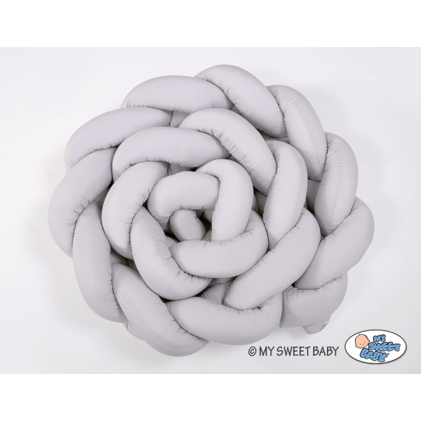 Paracolpi Treccia Lettino Extra Spesso XXL Grigio