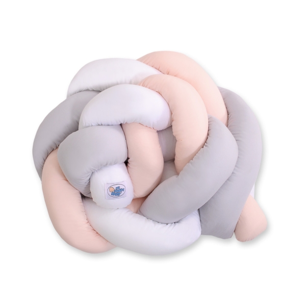 Paracolpi Treccia Para Letto O Culla Bimba Bianca Grigio