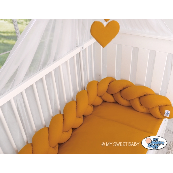 Paracolpi Treccia Para Letto O Culla Bimba Giallo Miele