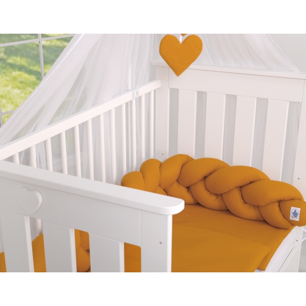 Paracolpi Treccia Para Letto O Culla Bimba Giallo Miele