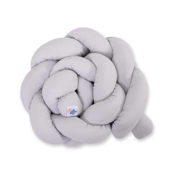 Paracolpi Treccia Para Letto O Culla Bimba Grigio