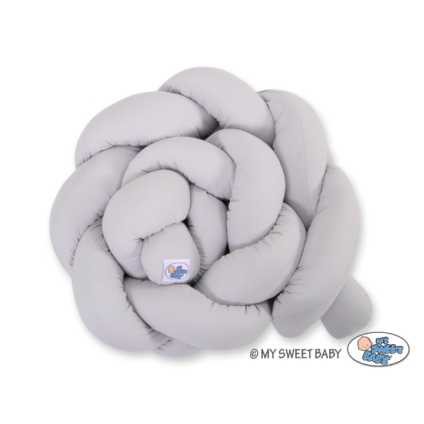 Paracolpi Treccia Para Letto O Culla Bimba Grigio