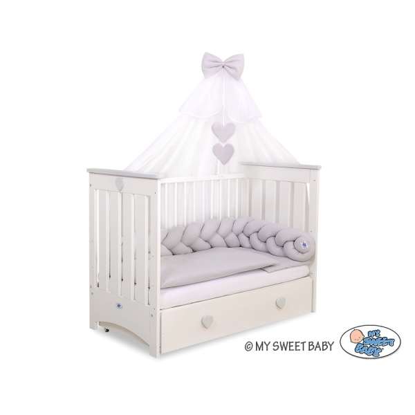 Paracolpi Treccia Para Letto O Culla Bimba Grigio