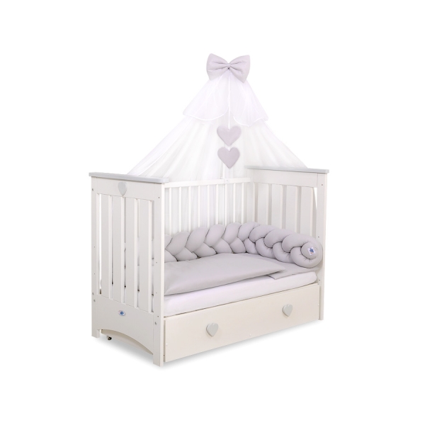 Paracolpi Treccia Para Letto O Culla Bimba Grigio