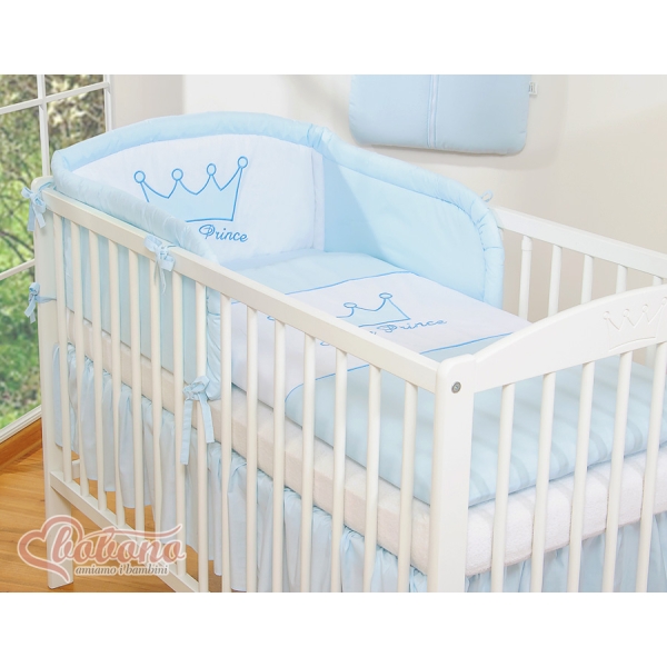Paracolpi Universale per Lettino 60x120cm O 70x140cm Blu Little Prince/Princess