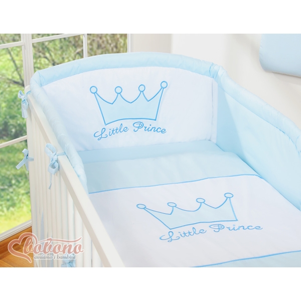 Paracolpi Universale per Lettino 60x120cm O 70x140cm Blu Little Prince/Princess