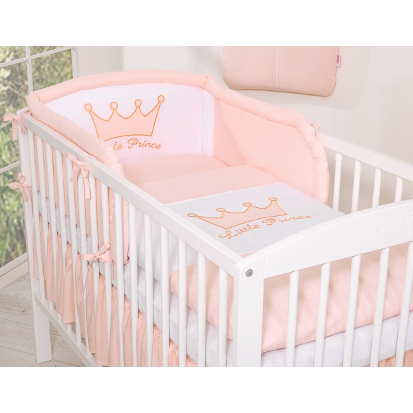 Paracolpi Universale per Lettino 60x120cm O 70x140cm Rosa Cipria Little Prince/Princess