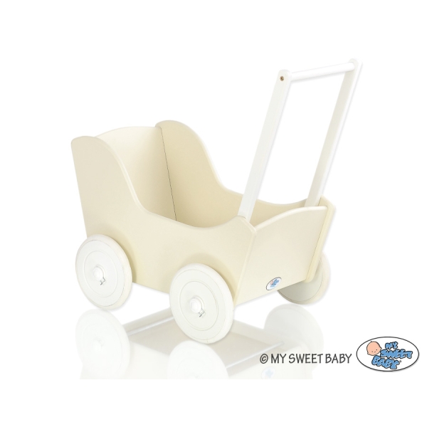 Passeggino per le Bambole Creme Bianca