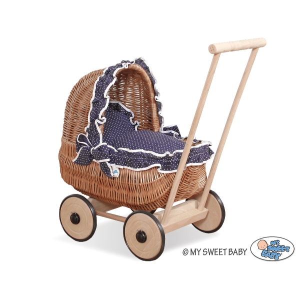 Passeggino per le Bambole Rattan