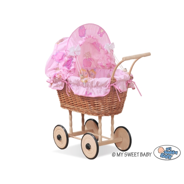 Passeggino per le Bambole Rattan
