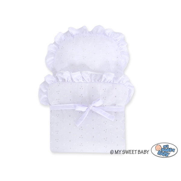 Passeggino per le Bambole Vimini Creme Bianca