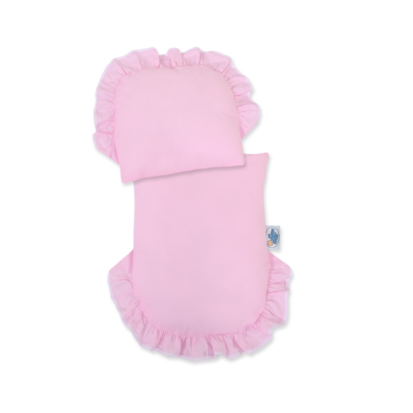 Passeggino per le Bambole Vimini Rosa Grigio