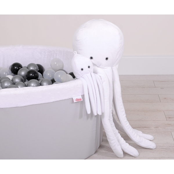 Peluche Polpo Coccolone con Sonaglio Bianca