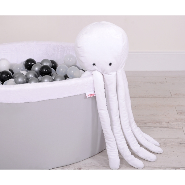 Peluche Polpo Coccolone con Sonaglio Bianca
