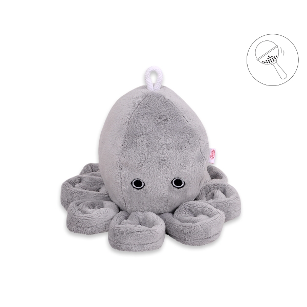 Peluche Polpo Coccolone con Sonaglio Grigio