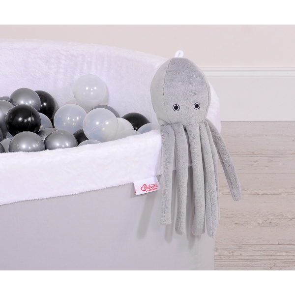 Peluche Polpo Coccolone con Sonaglio Grigio