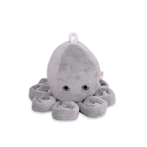 Peluche Polpo Coccolone con Sonaglio Grigio