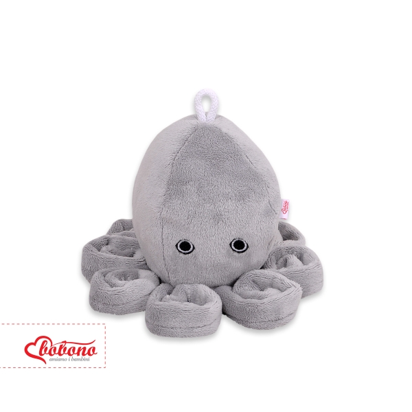Peluche Polpo Coccolone con Sonaglio Grigio