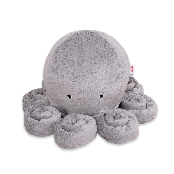 Peluche Polpo Coccolone con Sonaglio Grigio