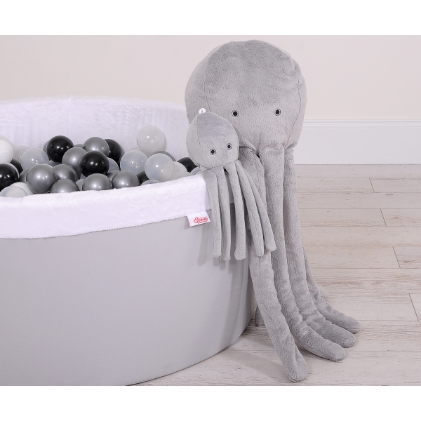 Peluche Polpo Coccolone con Sonaglio Grigio