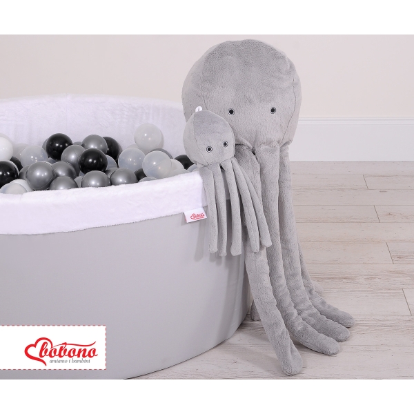 Peluche Polpo Coccolone con Sonaglio Grigio