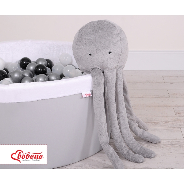 Peluche Polpo Coccolone con Sonaglio Grigio