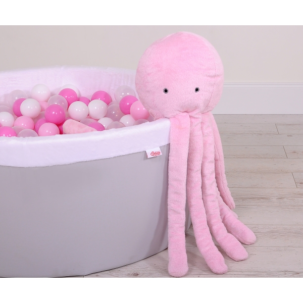 Peluche Polpo Coccolone con Sonaglio Rosa