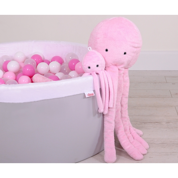 Peluche Polpo Coccolone con Sonaglio Rosa