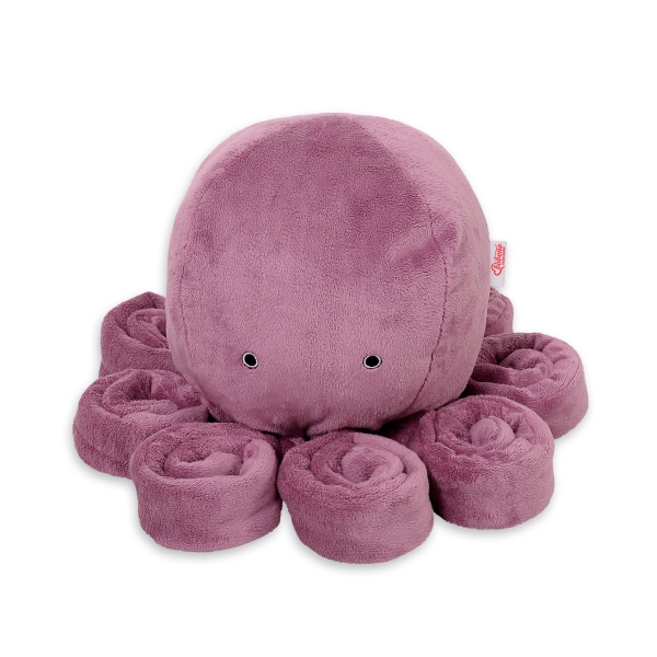 Peluche Polpo Coccolone con Sonaglio Rosa Scuro