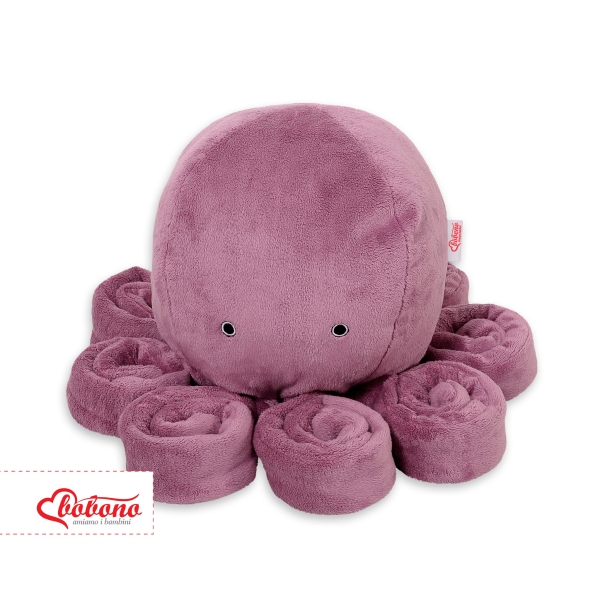 Peluche Polpo Coccolone con Sonaglio Rosa Scuro