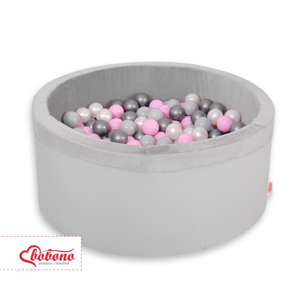 Piscina di Palline con 200 Palline Colorate Grigio Ragazzo