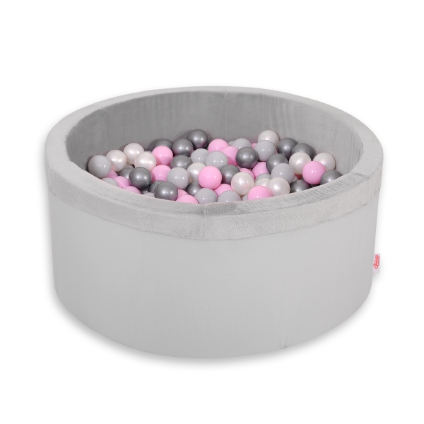 Piscina di Palline con 200 Palline Colorate Grigio Ragazzo