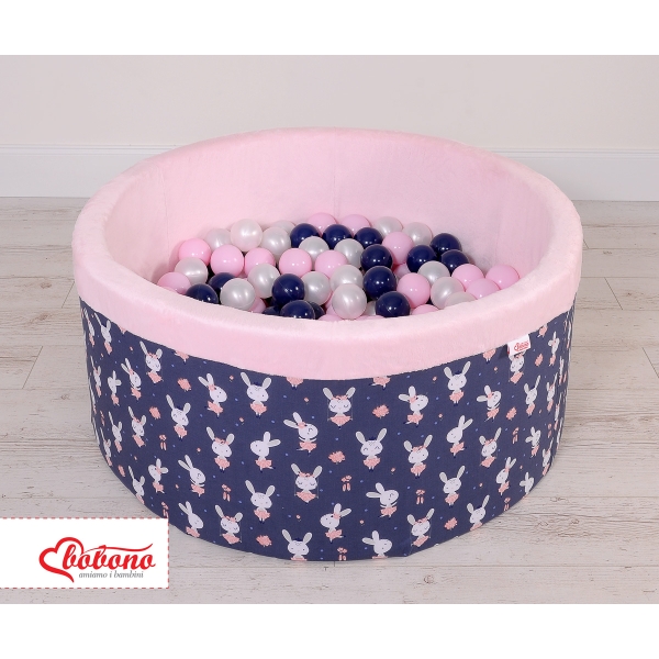 Piscina Morbida con Palline Blu Conigli