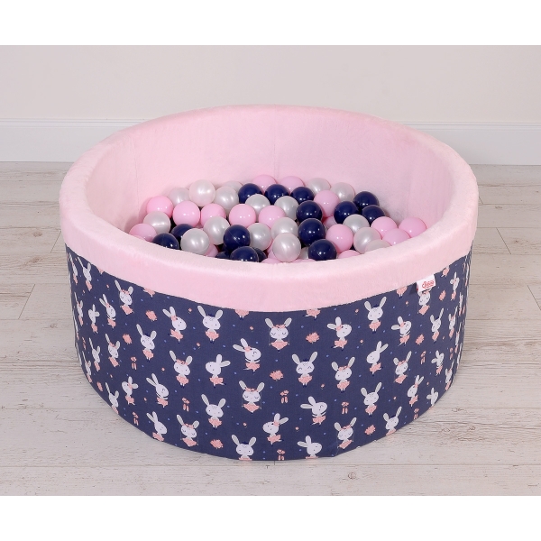 Piscina Morbida con Palline Blu Conigli