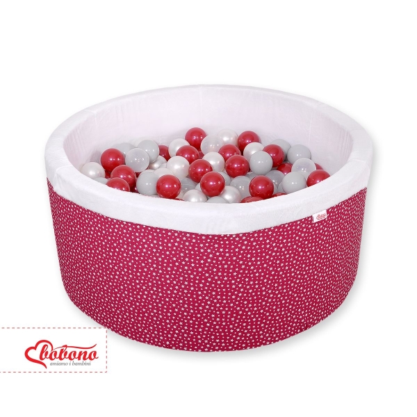 Piscina Morbida con Palline Borgogna Borgogna