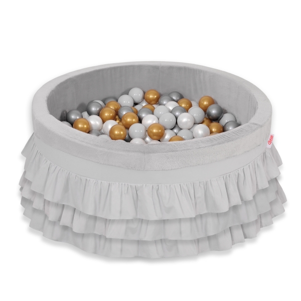 Piscina Morbida con Palline Grigio