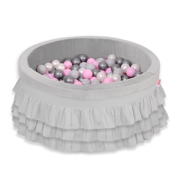 Piscina Morbida con Palline Grigio