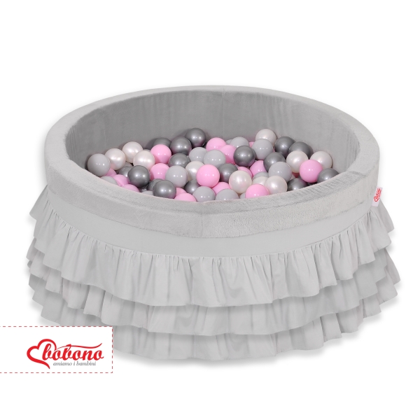 Piscina Morbida con Palline Grigio